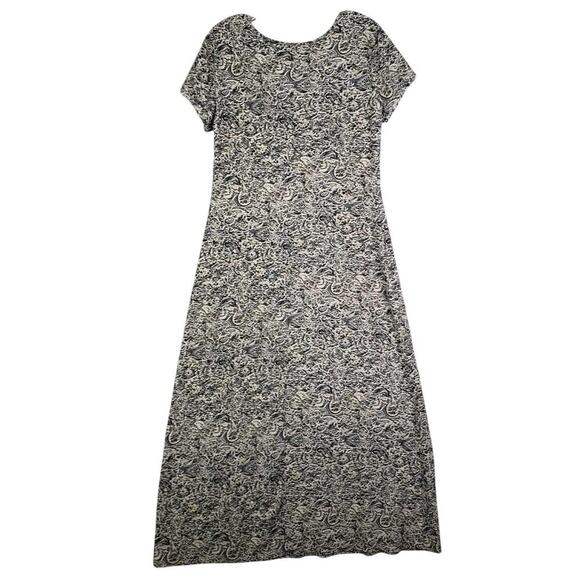 Peruvian Connection Dress Womens Size Medium Floral Maxi Jersey Knit Stretch - Picture 3 of 8